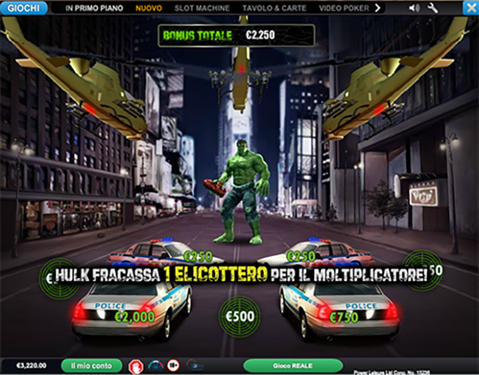 Incredibile Hulk Bonus Game